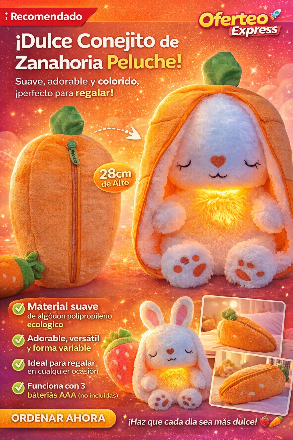 Peluche Conejo Respiracion Antiestres