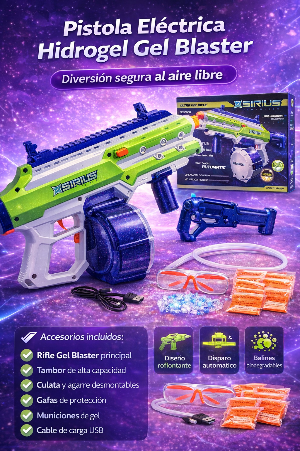 Pistola Electrica Hidrogel