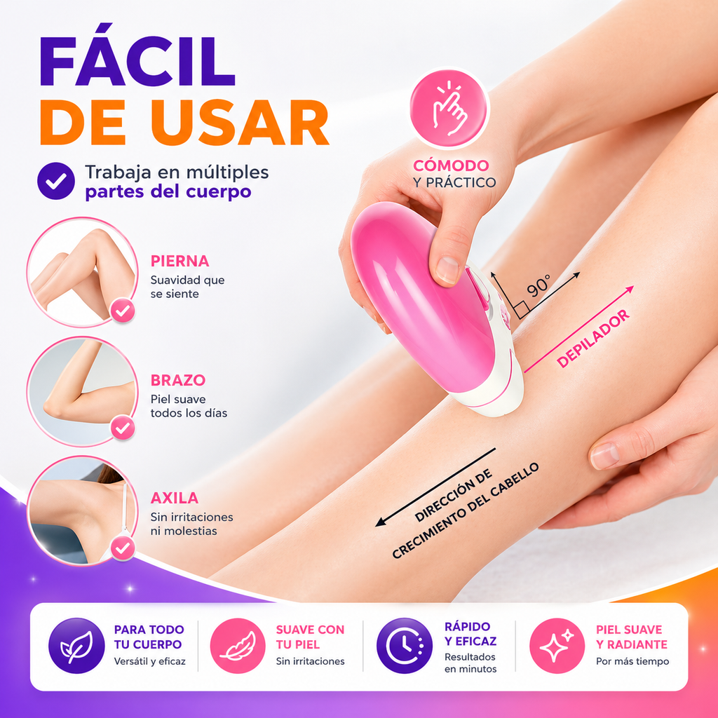 Depiladora Corporal Femenina Recargable