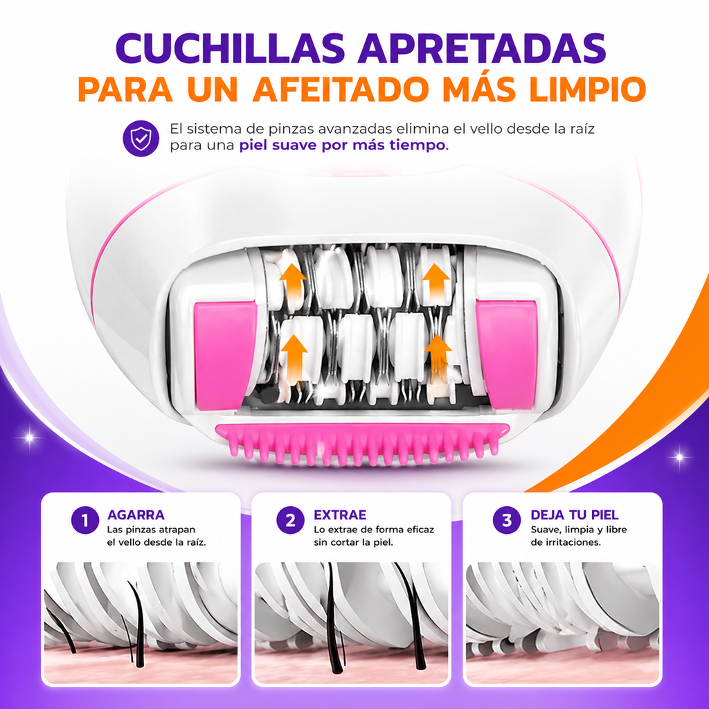 Depiladora Corporal Femenina Recargable