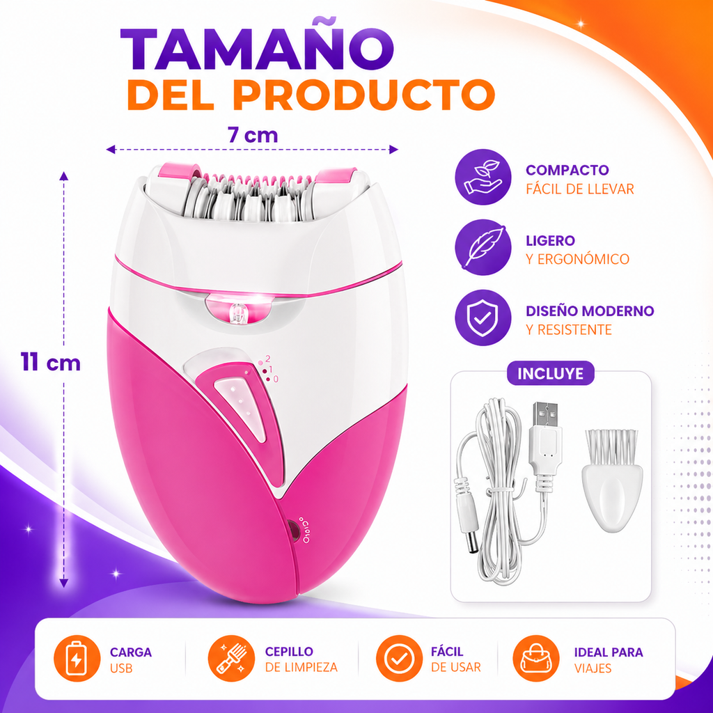 Depiladora Corporal Femenina Recargable